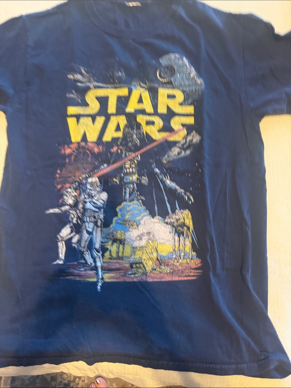 Star Wars Graphic Tee - Navy with Yellow Logo